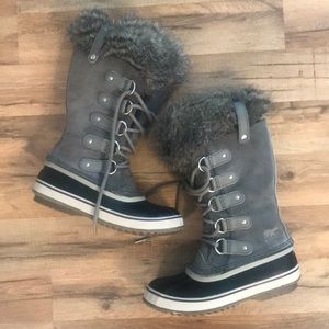 Sorel Joan Of Artic Snow Boots Black/Grey Sz. 7.5